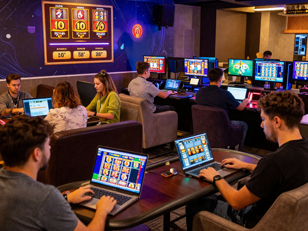 Players enjoying exciting games at a casino not on gamstop, highlighting vibrant digital graphics and engaging atmosphere.