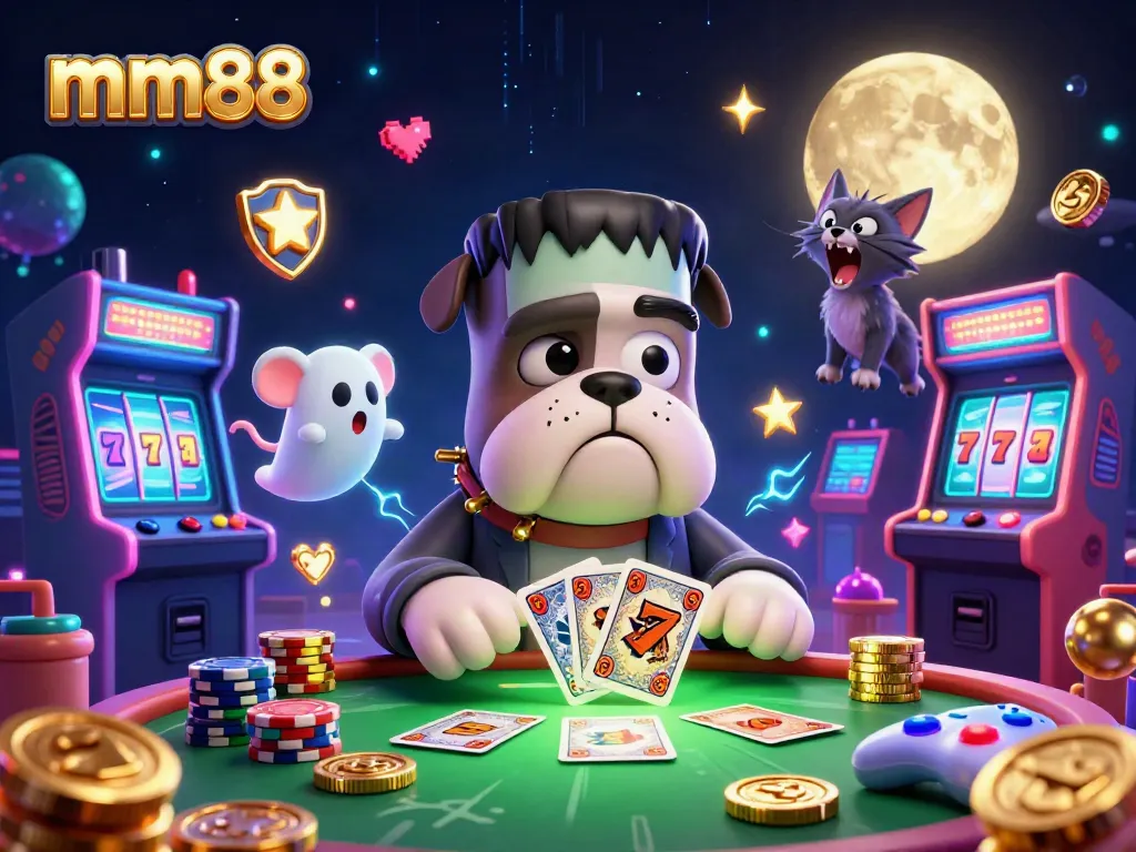 Experience thrilling gameplay and excitement at mm88 with colorful casino elements and unique characters.
