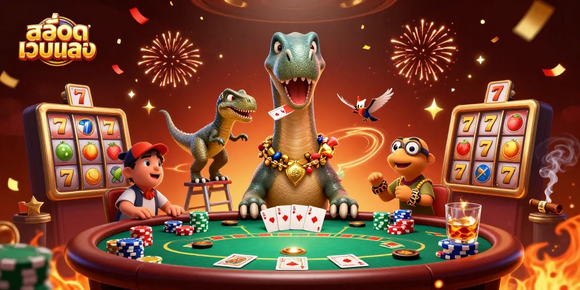 Engage in thrilling สล็อตเว็บตรง action featuring a lively poker scene with dynamic characters and dazzling effects.