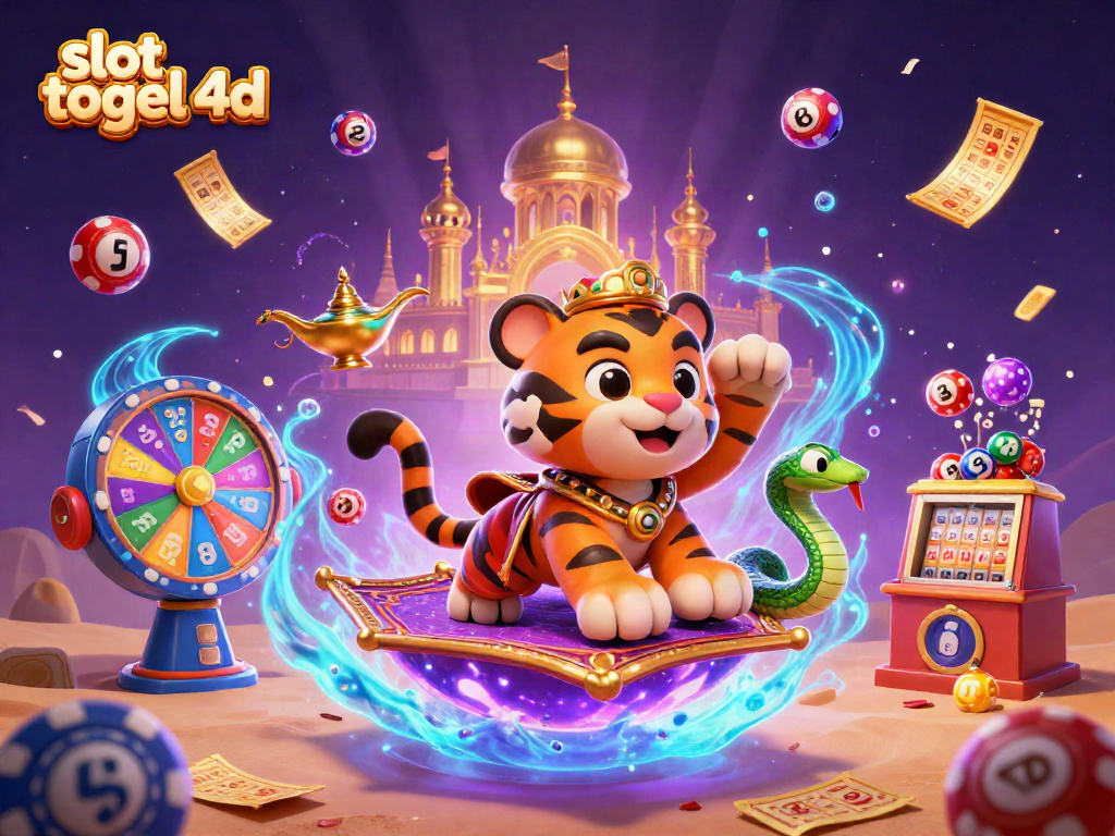 Play slot togel 4d with vibrant elements in this interactive 3D casino scene filled with fun.
