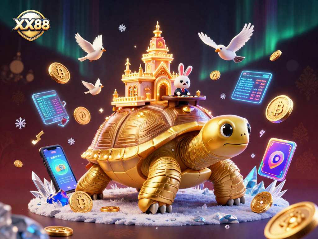 Experience thrilling gaming at XX88, featuring a vibrant 3D casino scene with golden coins and dynamic characters.