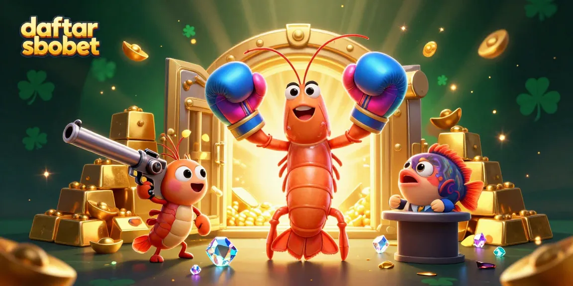 Engage in daftar sbobet with striking 3D illustration showcasing vibrant characters and exciting casino elements.