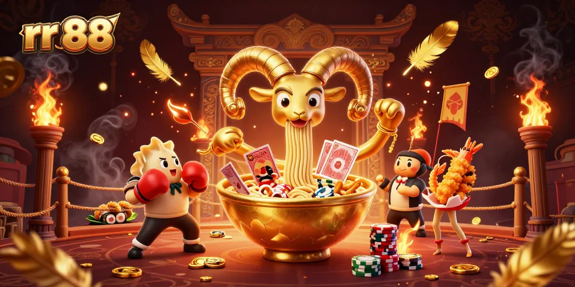 Engage in thrilling games at rr 88 with a vibrant casino scene featuring unique characters and effects.