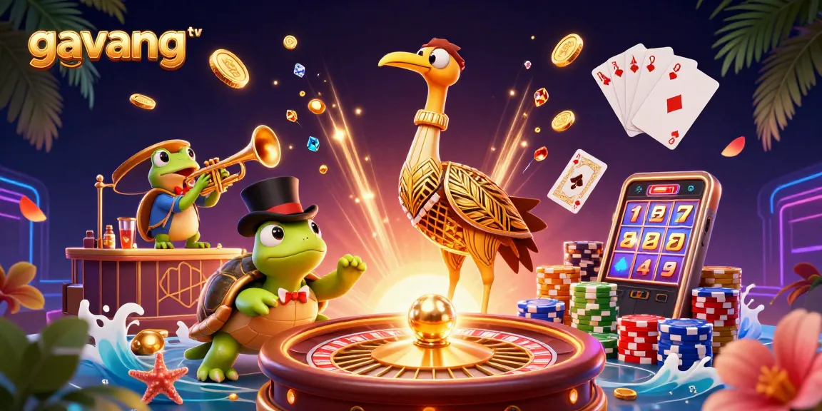 Engage in thrilling gameplay with gavang tv at a vibrant speakeasy-themed casino illustration.